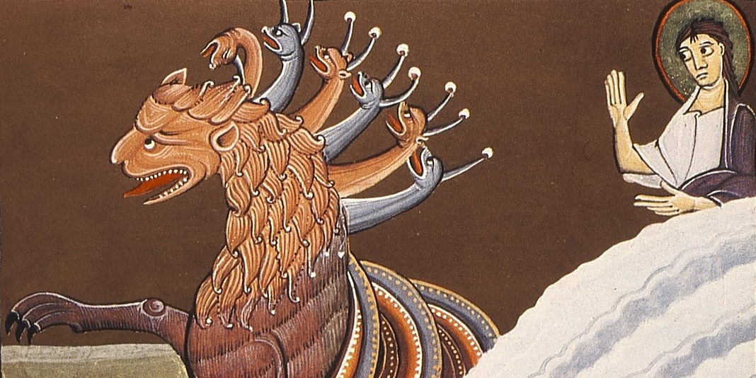 BambergApocalypseFolio032vBeastFromSeaWith7Heads