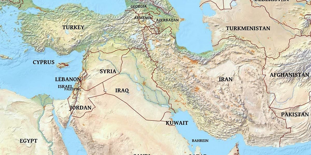 middleeast-physical-map